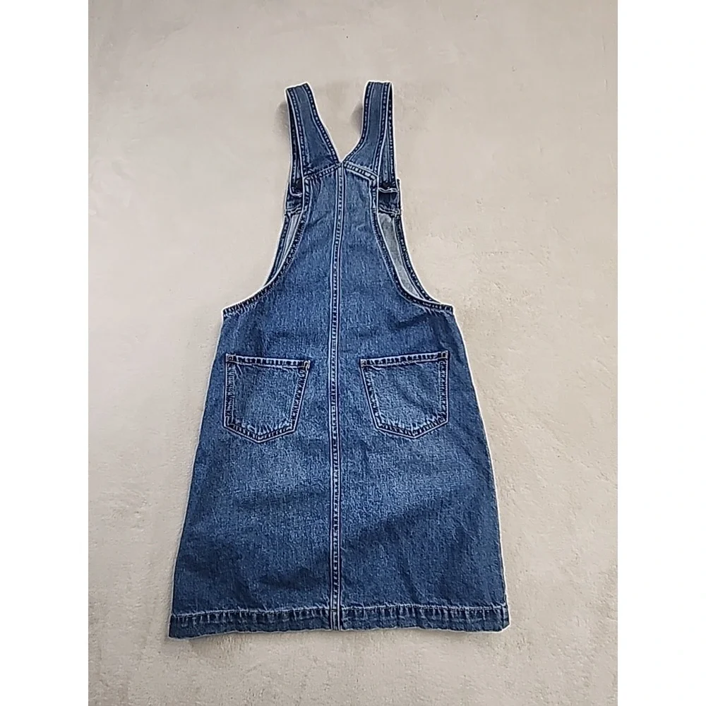 Gap Denim Dress Girls Large Blue Button Up Overall Sleeveless  Casual Size Large